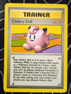 Clefairy Doll 70/102 Base Set Rare Trainer Pokemon Vintage Wotc Lightly Played - Image 1
