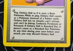 Clefairy Doll 70/102 Base Set Rare Trainer Pokemon Vintage Wotc Lightly Played - Image 3