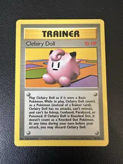 Clefairy Doll 70/102 Base Set Rare Trainer - WOTC Pokemon Card - Image 1