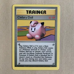 Clefairy Doll 70/102 Rare Base Set Trainer Pokemon Card 1999 Near Mint - Image 1