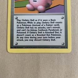 Clefairy Doll 70/102 Rare Base Set Trainer Pokemon Card 1999 Near Mint - Image 3