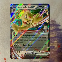Team Rocket's Persian ex 150/182 Destined Rivals Ultra Rare Holo Pokemon Card NM - Image 1