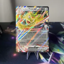 Pokemon TCG Destined Rivals Team Rocket's Persian Ex 150/182 NM - Image 1