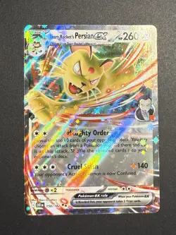 NM Team Rocket's Persian ex 150/182 Destined Rivals Holo Pokemon card English - Image 1
