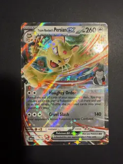 NM Team Rocket's Persian ex 150/182 Destined Rivals Holo Pokemon card English - Image 2