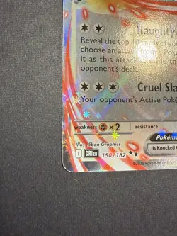 NM Team Rocket's Persian ex 150/182 Destined Rivals Holo Pokemon card English - Image 4