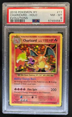 2016 Pokemon XY Evolutions Charizard Holo #11/108 PSA 8 - Image 1