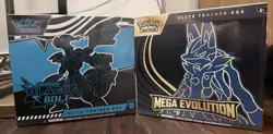 Pokemon TCG Scarlet & Violet Black Bolt AND Mega Evolution ETB New Sealed - Image 1