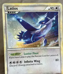 Pokemon TCG *1.5 SWIRL* Latios HGSS11 Black Star Promo (Cosmos Holo) -English MP - Image 3