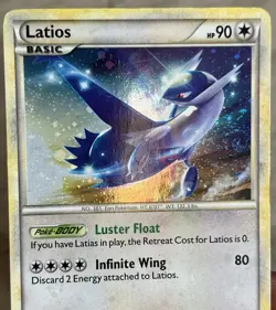 Pokemon TCG *1.5 SWIRL* Latios HGSS11 Black Star Promo (Cosmos Holo) -English MP - Image 5