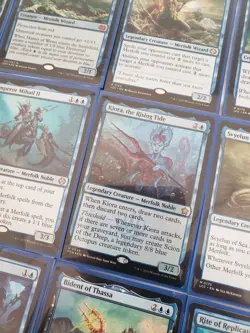 Custom Mono Blue MERFOLK Kiora the Rising Tide Commander Deck MtG 100 Cards Duel - Image 1