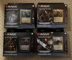 MTG Warhammer 40K Commander Deck - Set of 4 - NEW & SEALED - Image 1