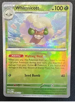 2025 Pokemon SV Prismatic Evolutions PRE EN Whimsicott Master Ball Holo #008/131 - Image 1
