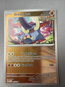 Pokemon TCG * SV Temporal Force * 97/162 Great Tusk REVERSE HOLO Uncommon * NM - Image 1