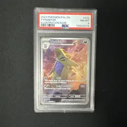 Tyranitar 222/193 Illustration Rare Pokemon Paldea Evolved PSA 8 - Image 1