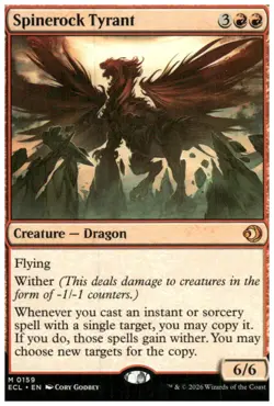 MTG Magic The Gathering Lorwyn Eclipsed Spinerock Tyrant #159 - Image 1