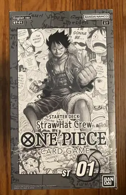 Display Case One Piece TCG Luffy StrawHat Crew Starter Deck ST-01 English Sealed - Image 1