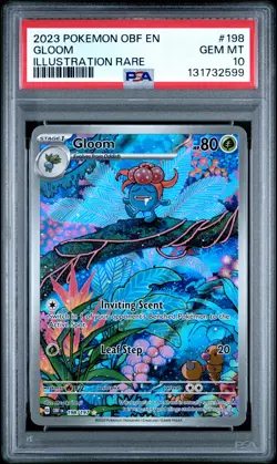 2023 POKEMON OBF EN-OBSIDIAN FLAMES ILLUSTRATION RARE #198 GLOOM PSA 10 - Image 1