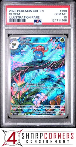 2023 POKEMON OBF EN-OBSIDIAN FLAMES ILLUSTRATION RARE IR #198 GLOOM PSA 10 - Image 1