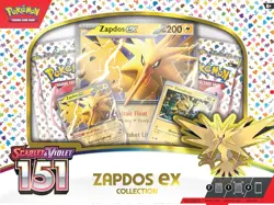 Zapdos EX Pokemon 151 TCG Scarlet & Violet Collection with 4 Booster Packs - Image 3
