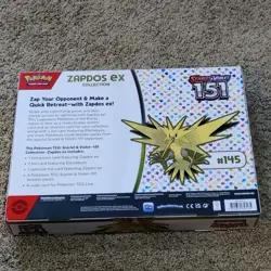 Pokemon: Scarlet & Violet 151 Zapdos EX Box 820650853135 - Image 5