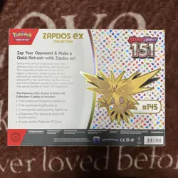 Pokemon TCG Scarlet & Violet 151 Zapdos Ex Collection |BRAND NEW SEALED Pokemon - Image 2