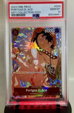 2023 One Piece Portgas D. Ace PSA 10 GEM MINT | Gift Collection Alt Art #028 - Image 1