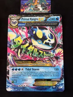 JUMBO OVERSIZED ​Primal Kyogre EX 55/160 - Pokemon Card - LP - Image 1