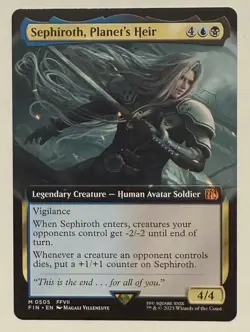 Sephiroth, Planet's Heir Extended Art - Mythic - Final Fantasy MTG - Image 1