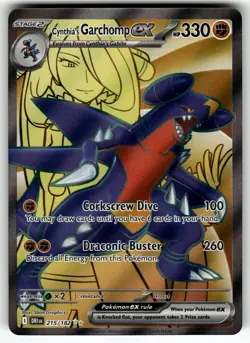 Cynthia's Garchomp ex - 215/182 SV10: Destined Rivals NM Pokemon Card TCG - Image 1