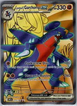 Cynthia's Garchomp ex 215/182 SV10: Destined Rivals - Pokemon Card - NM - Image 1