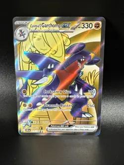 Cynthia's Garchomp ex 215/182 SV10: Destined Rivals - Pokemon Card - NM Holo - Image 1