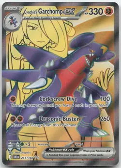 Cynthia's Garchomp ex 215/182 SV10: Destined Rivals Pokemon Card NM - Image 1