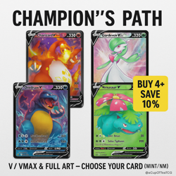 Pokemon TCG Champion’s Path - V/VMAX & Full Art - Choose Card (Mint/NM) - Image 1