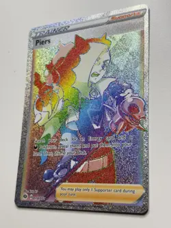 Piers NM RAINBOW Secret Champions Path 078/073 Pokemon TCG Holo - Image 3