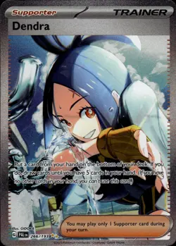 Pokemon Paldea Evolved Dendra 266/193 SIR Full Art Trainer - Image 1