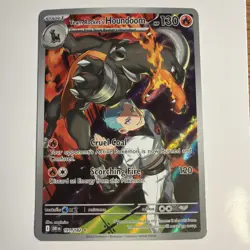 Pokemon TCG Team Rockets Houndoom Illustration Rare Card 191/182 Destined Rivals - Image 1