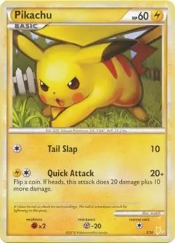 Pikachu - 2/30 - HS Trainer Kit (Raichu) LP, English Pokemon HGSS Trainer Kit - Image 1