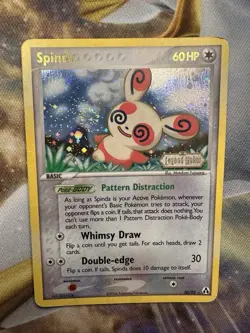 Pokemon TCG Spinda 26/92 Rare EX Legend Maker Stamped Reverse Holo MP WITH SWIRL - Image 1