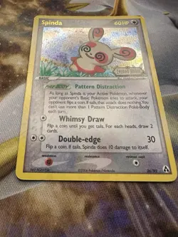 Pokemon TCG Spinda 26/92 Rare EX Legend Maker Stamped Reverse Holo MP WITH SWIRL - Image 4