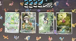 Pokemon TCG Black Bolt Illustration Rare Lot Of 4 Near Mint Set Sleeves Included - Image 1
