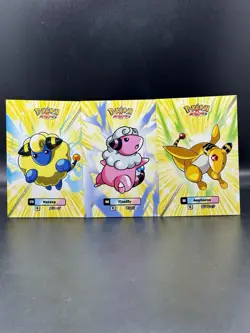 Mareep Flaaffy Ampharos Attacks 2 Database Johto Cracked Ice Holo Pokemon - Image 1