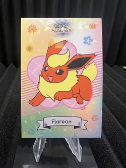 Flareon - Cracked Ice Holo - Let's Go Eevee Database - Pokemon Card NM - Image 1