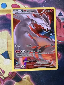 2015 Pokemon TCG - Reshiram XY Black Star Promo XY74 Full Art Holo - Image 1