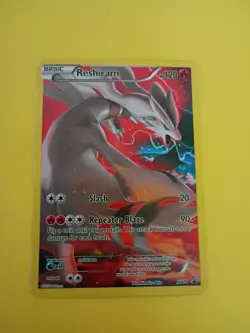 Pokemon TCG Reshiram XY Black Star Promos XY74 Full Art Holo Promo (Light Play). - Image 1