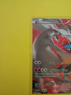 Pokemon TCG Reshiram XY Black Star Promos XY74 Full Art Holo Promo (Light Play). - Image 2