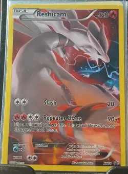 Reshiram XY74 Promo Black Star Full Art Holo Pokemon TCG Near Mint - Image 1