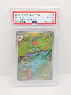 Ivysaur 167/165 Pokemon Scarlet Violet 151 Illustration Rare Mew EN-151 PSA 10 - Image 1