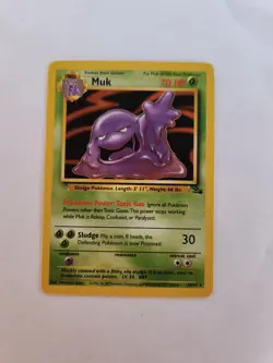 Muk 28/62 Fossil Rare Vintage Pokemon Card WOTC TCG English LP - Image 1