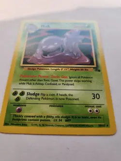 Muk 28/62 Fossil Rare Vintage Pokemon Card WOTC TCG English LP - Image 3